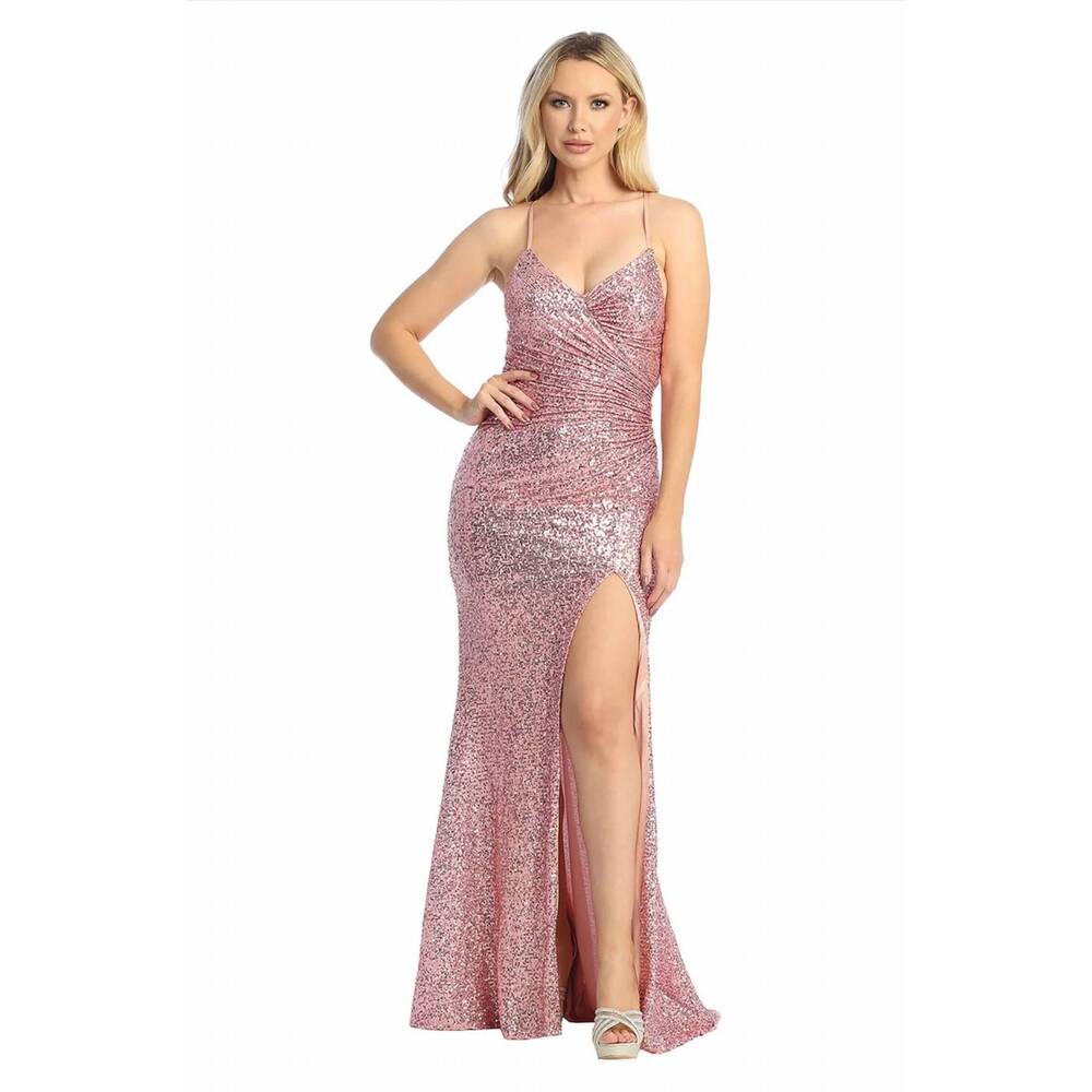 NEW LET'S sleeveless gown in pink
